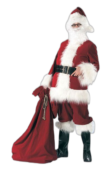 Costume Babbo Natale Lusso (Rosso Scuro) a noleggio